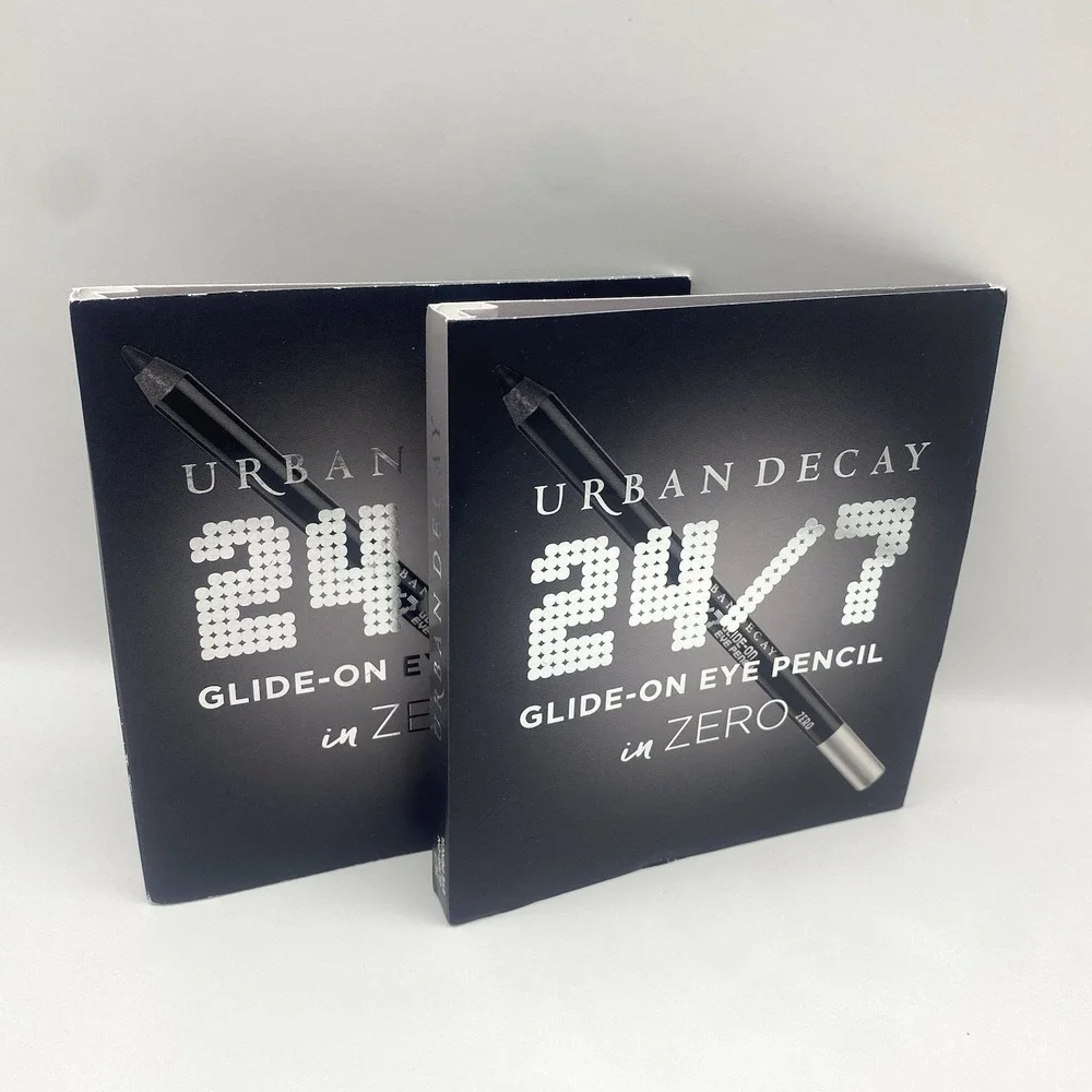 2x Urban Decay 24/7 Glide On Waterproof Eye Pencil Liner in Zero Mini Size 0.3oz